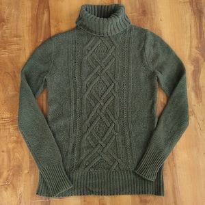 J. Crew Cambridge cable turtleneck sweater